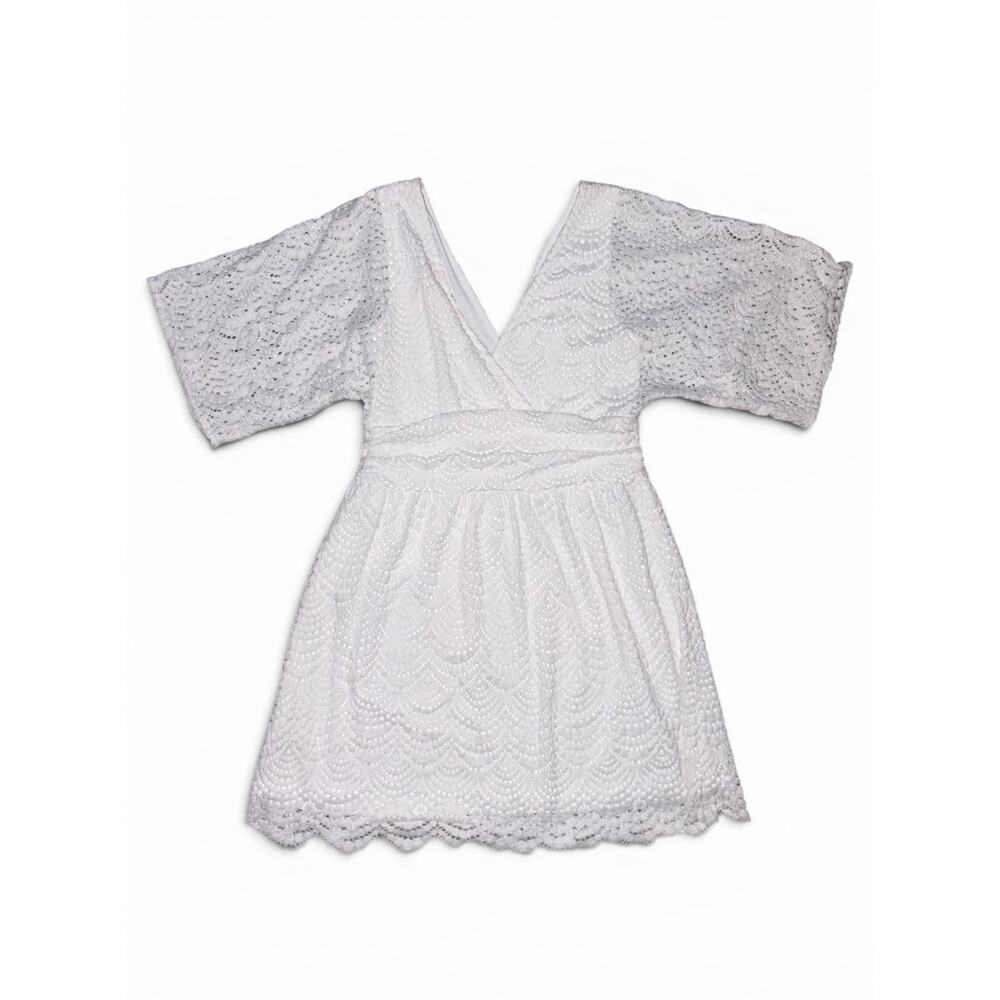 LILY PULITZER Parigi Skort Romper Resort White Scalloped Shell Lace Medium